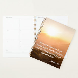 Agenda Jeremiah 29:11 Porque eu conheço os Planos do Sol