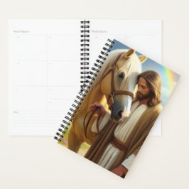 Agenda Jesus com Cavalo de Palomino na Paisagem Cênica