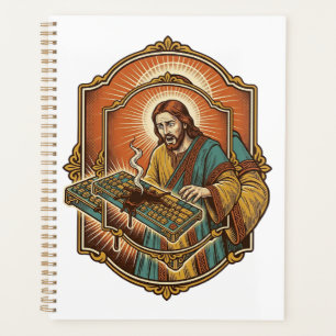 Agenda Jesus Derrama Café Teclado Mecânico Quebrado Tecno