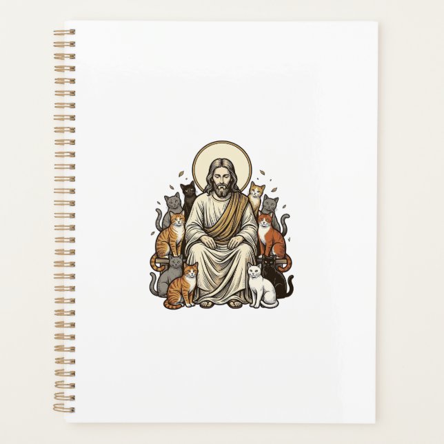 Agenda Jesus e Gatos Vintage (Frente)