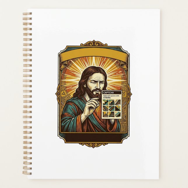 Agenda Jesus Escadas Embaçadas Teste Captcha Segurança Te (Frente)