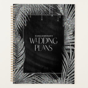 Agenda Jewel Palm Leaf Wedding Silver ID830