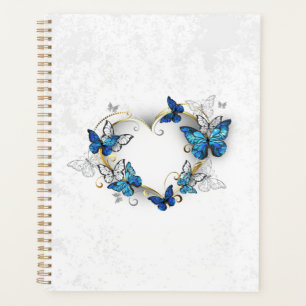 Agenda Jewelry Heart with Butterflies Morpho