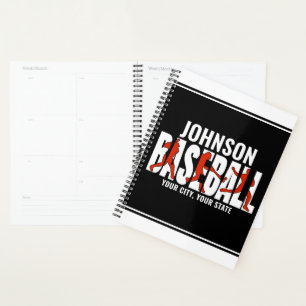 Agenda Jogador de Jogo de NOMES ADD da Equipe de Baseball