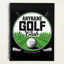 Agenda Jogador do Clube Golf Pro Golf, nome personalizado