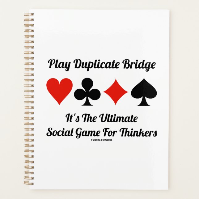 Agenda Jogar Duplicate Bridge O Mais Avançado Pensador De (Frente)