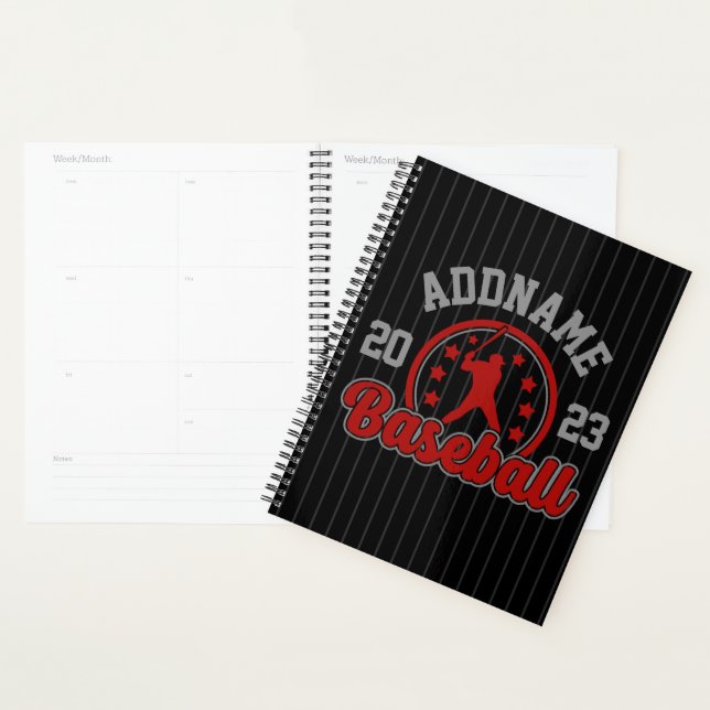 Agenda Jogo Jogador da Equipe Baseball de NOME Personaliz (Exibição)