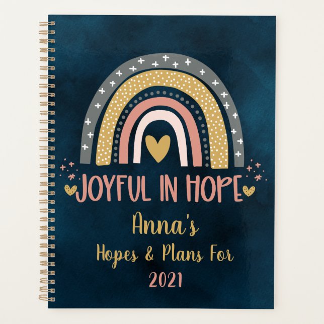 Agenda Joyful In Hope Pink Christian Rainbow 2022 (Frente)
