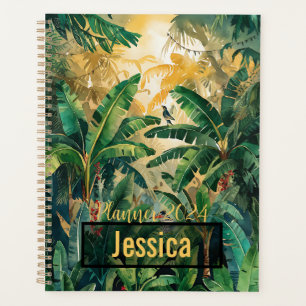 AGENDA JUNGLE SPIRIT WATERCOLOR GREEN BANANA FOREST