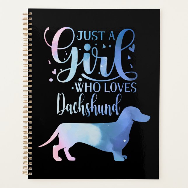 Agenda Just A Girl Who Loves Dachshund Dog Lover Female (Frente)
