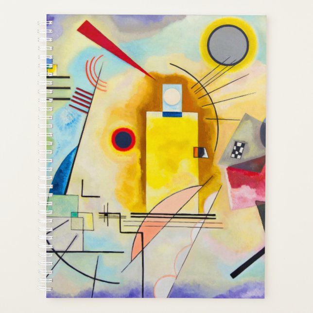 Agenda Kandinsky amarelo-vermelho-azul (Frente)