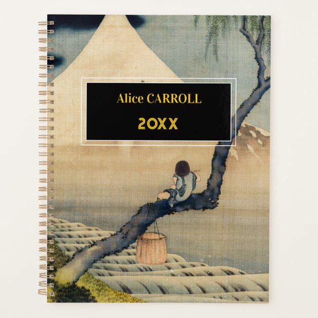 Agenda Katsushika Hokusai - Menino Vivendo o Monte Fuji (Frente)