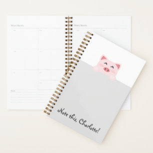 Agenda Kawaii Animal Personalizado - Suíno