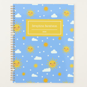 Agenda Kawaii Blue Sky Sunshine Nome Personalizado