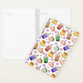 Agenda Kawaii Boba Tea Pattern
