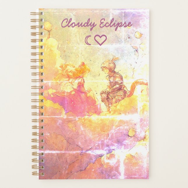Agenda Kawaii Cat Girl Princess e Cat Knight Boy Planner (Frente)