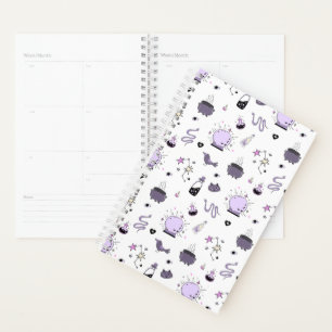 Agenda Kawaii Witch Pattern