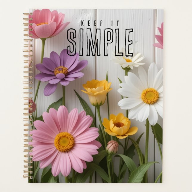 Agenda "Keep It Simple" Floral (Frente)