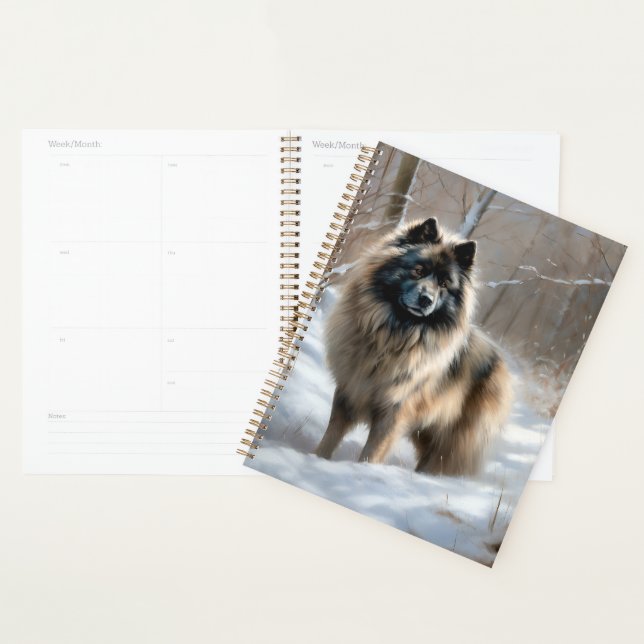 Agenda Keeshond Deixe-o nevar no Natal (Exibição)