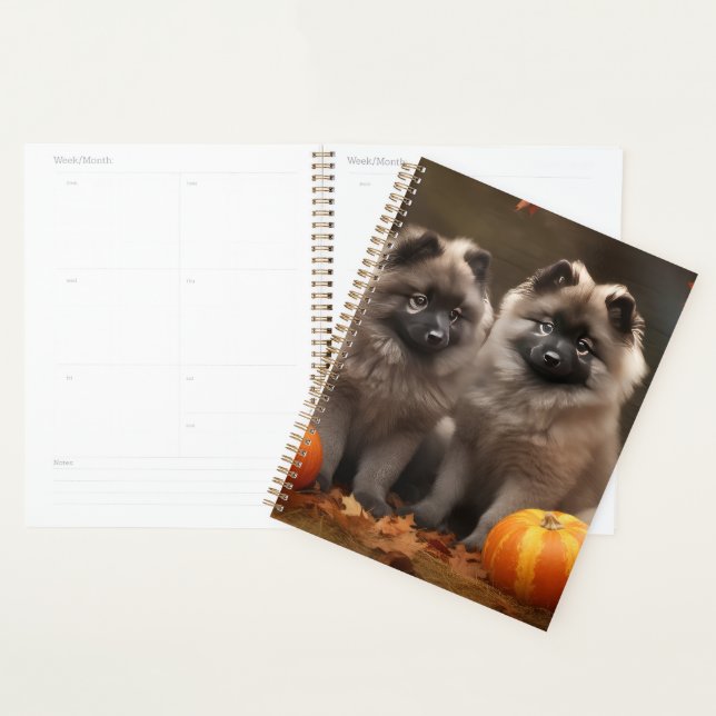 Agenda Keeshond Puppy Autumn Delight Pumpkin (Exibição)