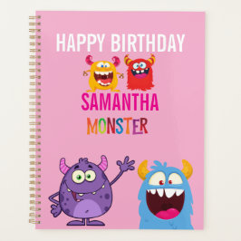 Agenda Kids Monster Fun School Vibrant colorful