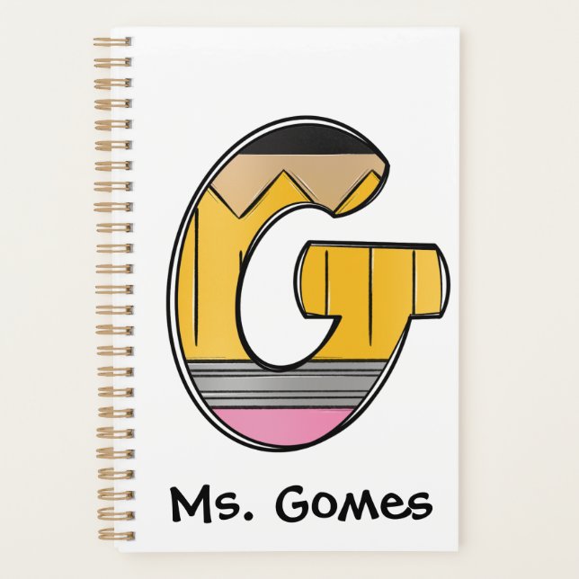 Agenda Kindergarten Teacher Planner with Notebook Initial (Frente)