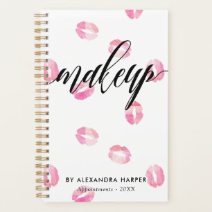 Agenda Kisses Cor de Água Rosa - Compromisso de Maquiagem
