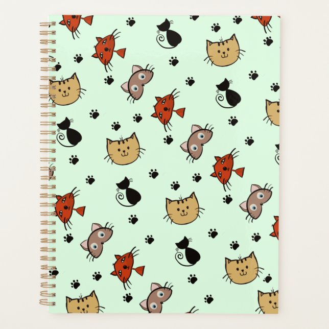 Agenda Kitty Cat Pattern (Frente)