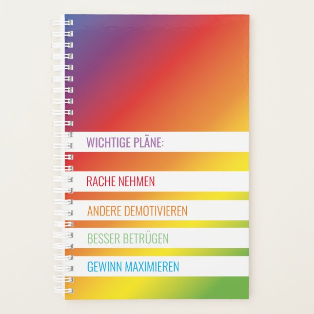 Agenda Kleiner ironischer Planer (Frente)