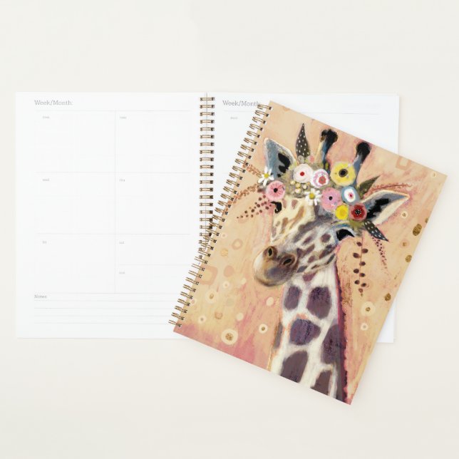 Agenda Klimt Giraffe | Adornada Em Flores (Exibição)