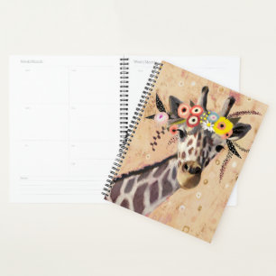 Agenda Klimt Giraffe   Coroa De Flores