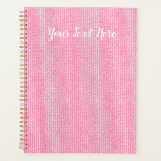 Agenda Knit rosa de texto personalizado inspirado