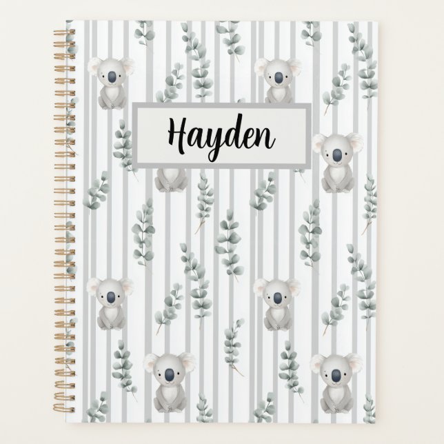 Agenda Koala and Gray Stripes  (Frente)