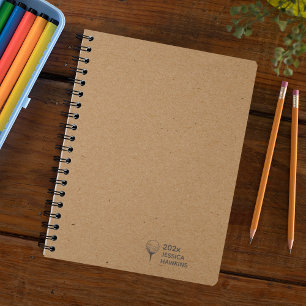 Agenda Kraft Brown Golf Tee Personal Semanal
