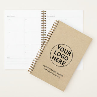 Agenda Kraft Rustic Planner l Branded Business Logo