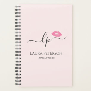 Agenda Lábios cor-de-rosa elegantes caligrafia manuscrit