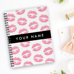 Agenda Lábios Rosa, Beijo, Batom, Seu Nome, Personalizar