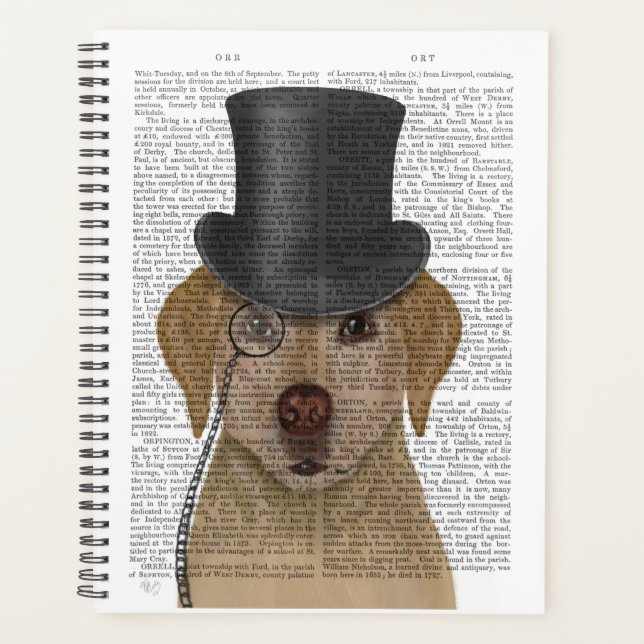 Agenda Labrador Amarelo, Chapéu Formal (Frente)