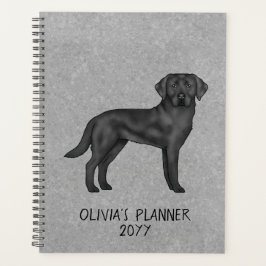 Agenda Labrador Retriever preto Lab cachorro Texto person