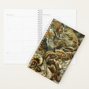 Agenda Lacertilia, lagartos de Ernst Haeckel Planner
