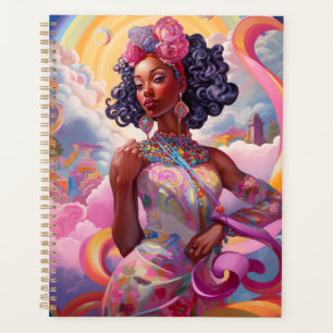 Agenda Lady In Surreal World African Art Pink