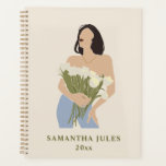 Agenda Lady Segurando Buquê De Flores De Abstrato Verde<br><div class="desc">Lady Segurando Buquê De Flores De Abstrato Verde</div>