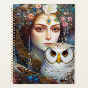 Agenda Lady With Owl Surreal Fantasy Art