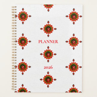 Agenda Ladybug Red White and Green 2026 Planner