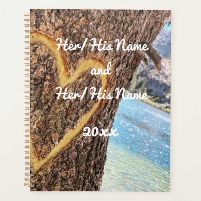 Agenda Lago Tahoe Blue Water Tree Heart Love (Frente)