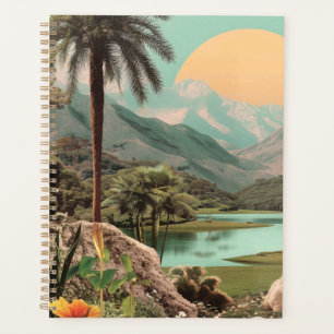 Agenda Lago Tropical Surreal Com Palmeiras