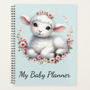 Agenda Lâmpada Bonita com Ilustração Coroa Floral