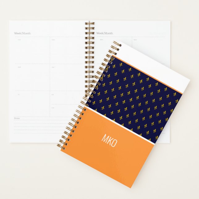 Agenda Laranja e Blue Fleur-de-lis (Exibição)