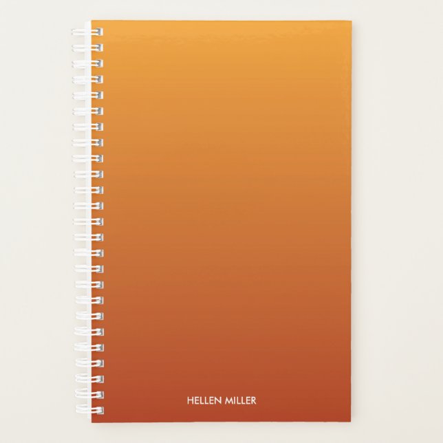 Agenda Laranja Gradiente Personalizado (Frente)