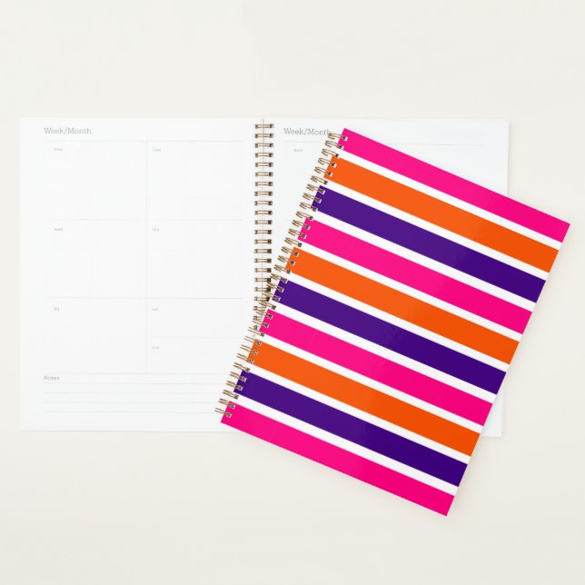 Agenda Laranja, púrpura e rosa quente (Exibição)